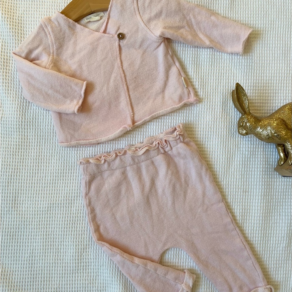 100% organic cotton Pink Baby Outfit Set